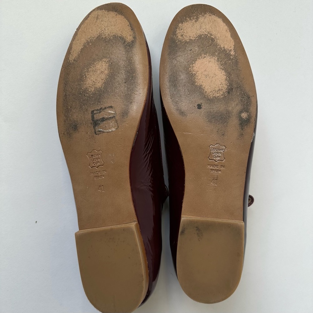 Caron Callahan Deep Red Mary Jane Flats size 41 - Picture 6 of 8
